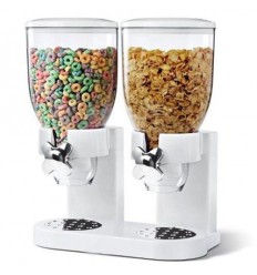 Dispenser cereale dublu 3,5 litri x 2, Alb ID612